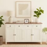 Madrid Sideboard (L) white with distressed Edges