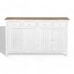 Madrid Sideboard (L) white with distressed Edges