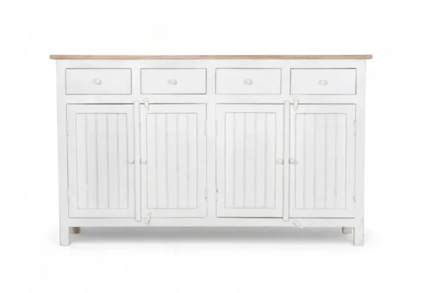 Madrid Sideboard (L) white with distressed Edges - Image 4