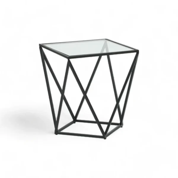 Valerie Geometric Side Table in Black - Image 1