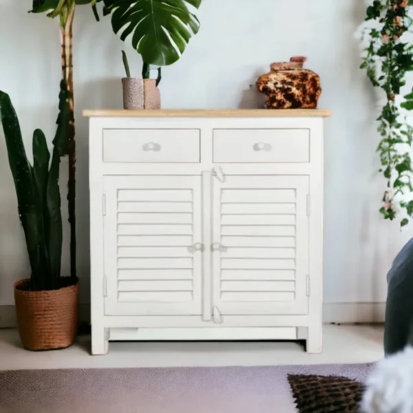 Madrid Sideboard (S) White with Distressed Edges - Image 7