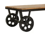Teak Wood Cart Coffee Table - Image 5