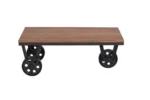 Teak Wood Cart Coffee Table 100x50 cm - Image 4