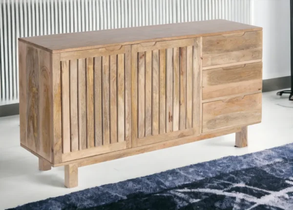 Danish Sideboard (L) Natural Finish - Image 4