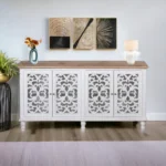 Jodhpur Sideboard White with Burned Edges - Image 4