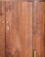 Oval Bar Cabinet in Brown Finish - Image 6