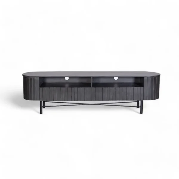 Oval Grey TV Console 180 cm - Image 1