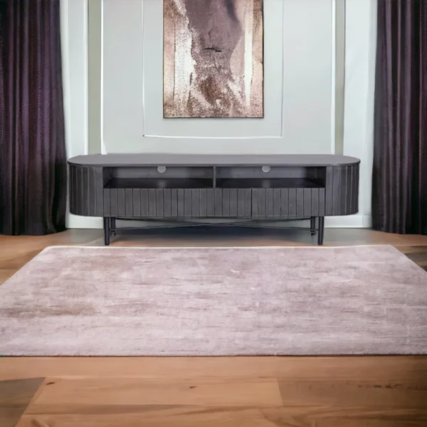 Oval Grey TV Console 180 cm - Image 5