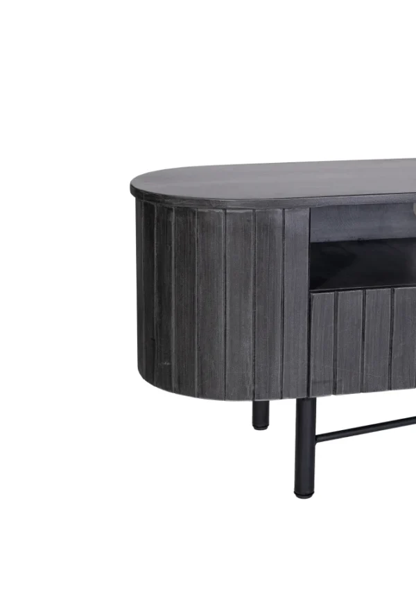 Oval Grey TV Console 180 cm - Image 3