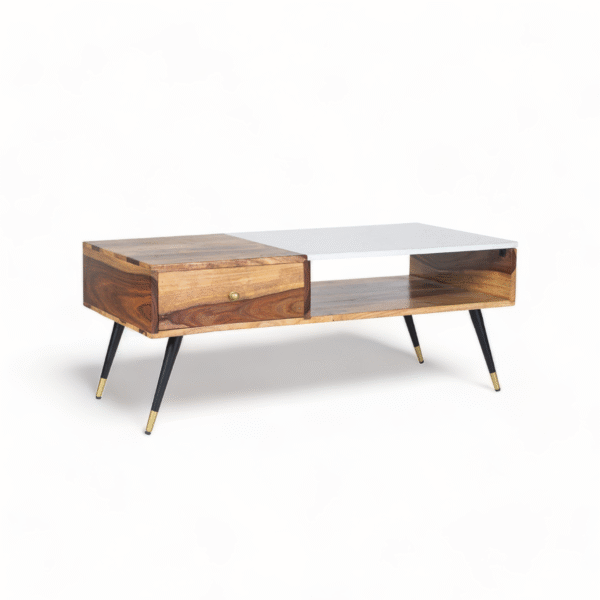 Tyrel Sheesham Coffee Table with 1 Drawer - Image 3