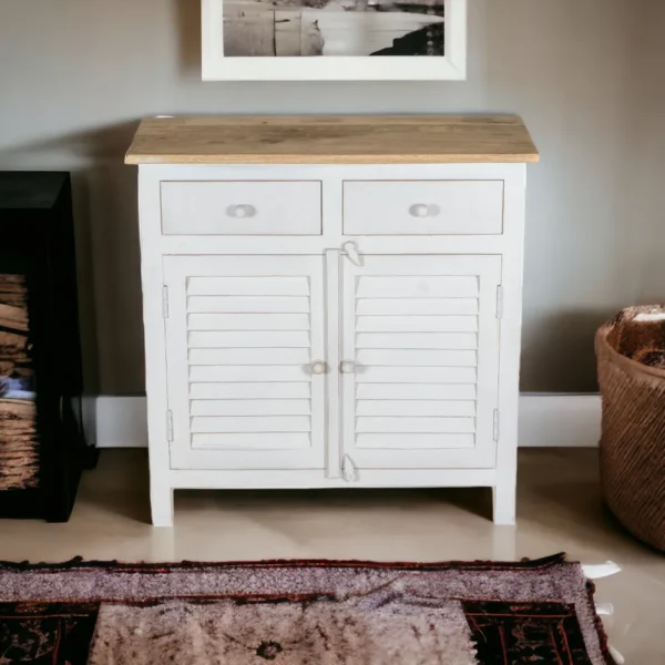 Madrid Sideboard (S) White with Distressed Edges - Image 4