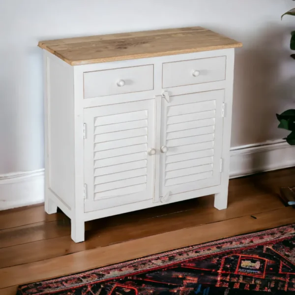 Madrid Sideboard (S) White with Distressed Edges - Image 6