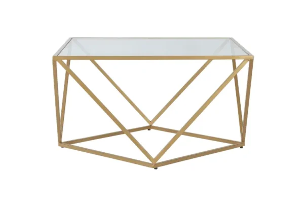 Gold Geometric Coffee Table - Image 5