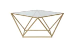Gold Geometric Coffee Table - Image 4
