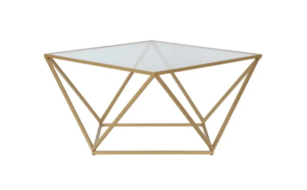 Gold Geometric Coffee Table - Image 4