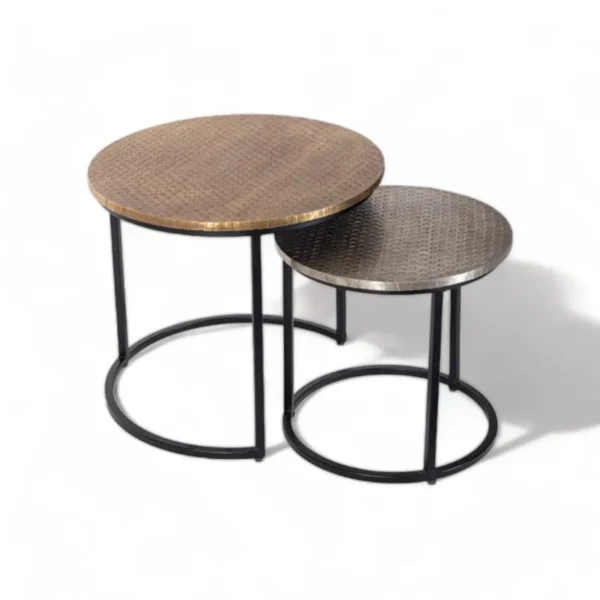 IMG_8960-PhotoRoom-PhotoRoom-768x768-PhotoRoom (30) Brass and White Metal Nesting Table - Image 1