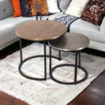 Brass and White Metal Nesting Table - Image 2