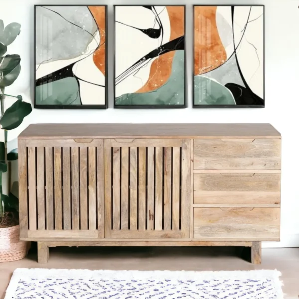 Danish Sideboard (L) Natural Finish - Image 3