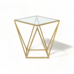 Gold Geometric Side Table