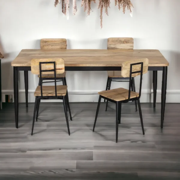 Rio 6 Seater Dining Table Set in Natural - Image 2