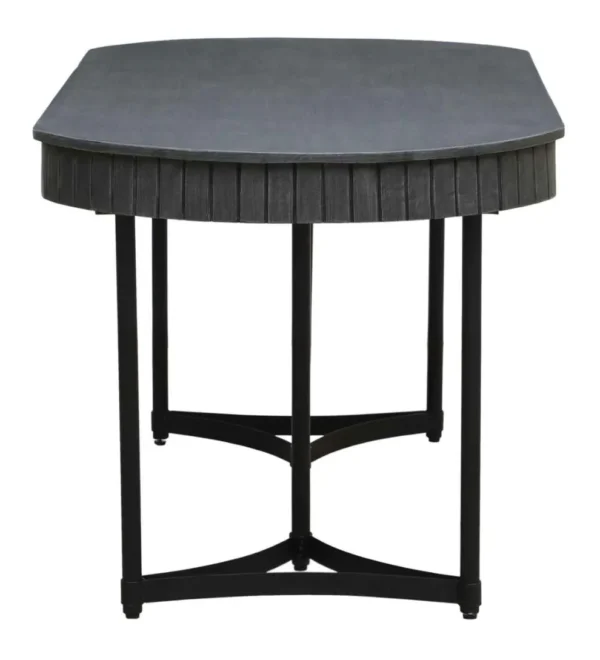 Oval Grey Dining Table Set - Image 2