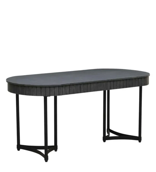 Oval Grey Dining Table Set - Image 3