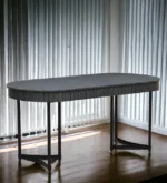 Oval Grey Dining Table - Image 2