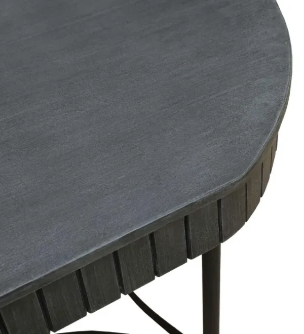 Oval Grey Dining Table - Image 4