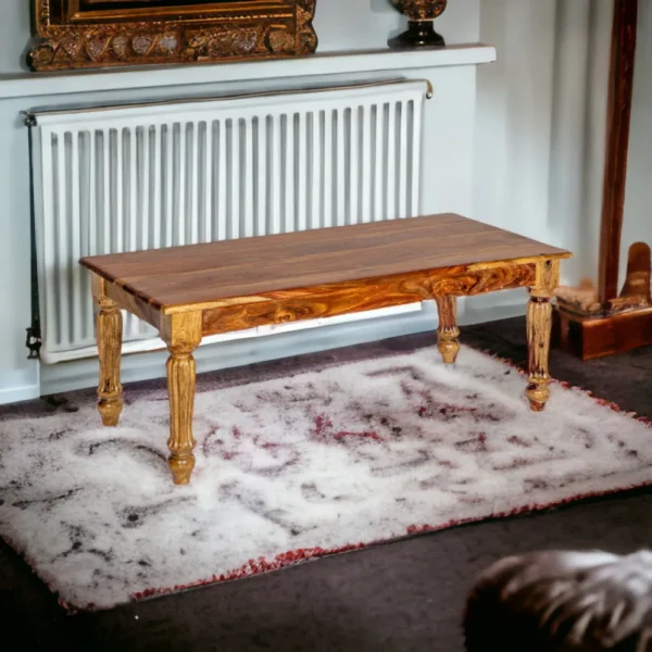 Sheesham Coffee Table with Carving Legs - Image 2