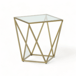 Gold Geometric Side Table - Image 4