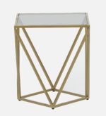 Gold Geometric Side Table - Image 5