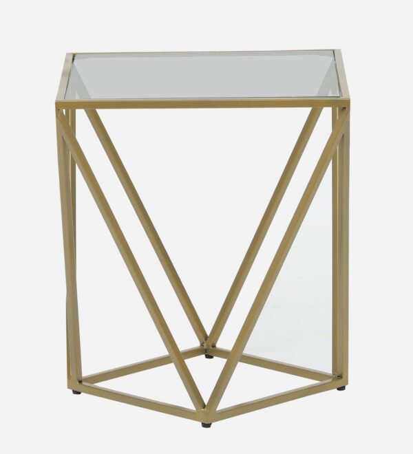 Gold Geometric Side Table - Image 5