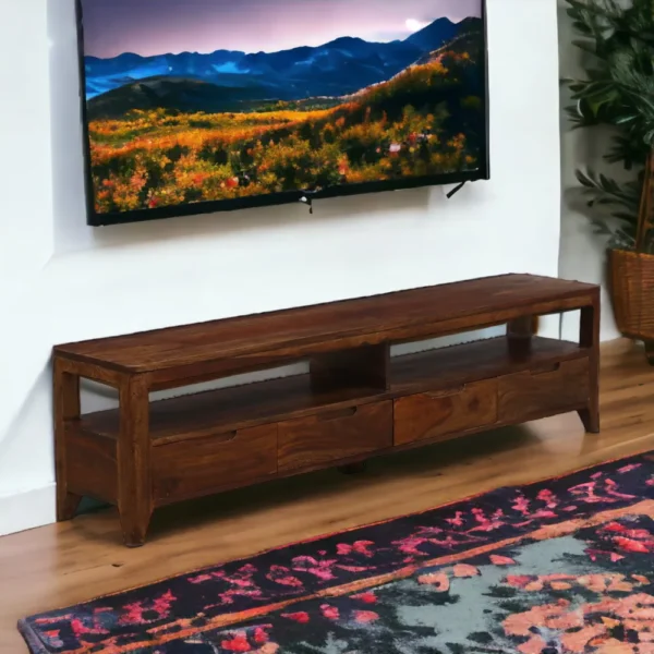 Tyrel Sheesham Wood 4 Drawer TV Cabinet - Image 3
