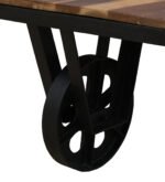Teak Wood Cart Coffee Table - Image 4