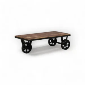 Teak Wood Cart Coffee Table