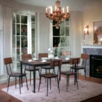 Rio 6 Seater Dining Table Set in Walnut