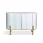Oval Sideboard (S) in Deco White Finish