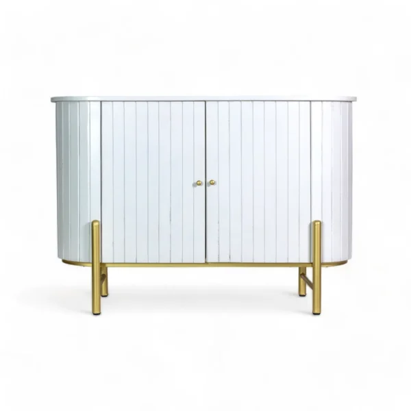 Oval Sideboard (S) in Deco White Finish - Image 3