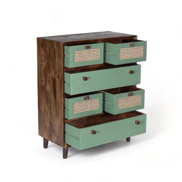 Luffy Chest Of Drawers in Premium Olive Green and Tubaq - Image 8