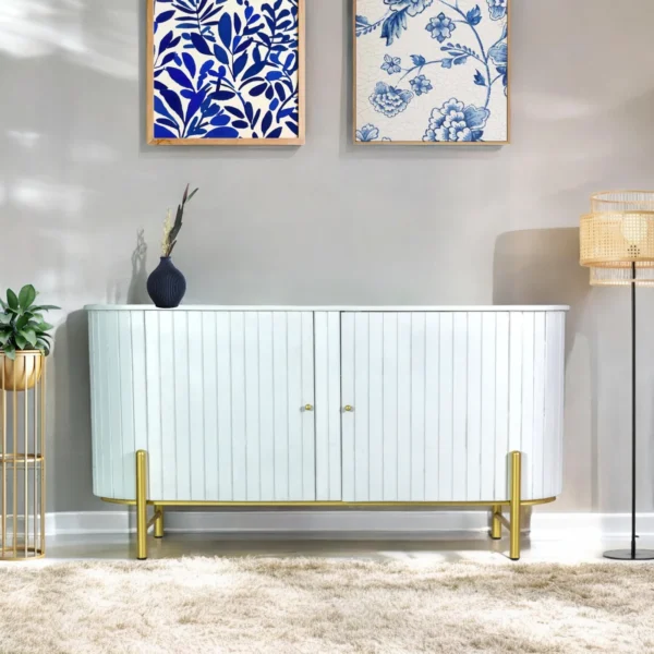 Oval Sideboard (L) in Decu White - Image 2