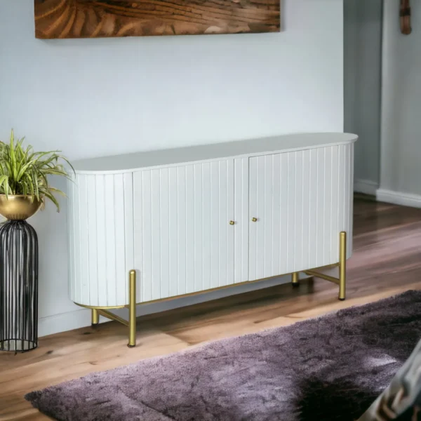 Oval Sideboard (L) in Decu White - Image 7