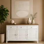 Madrid Sideboard (M) White with Distressed Edges - Image 2