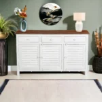 Madrid Sideboard (M) White with Distressed Edges - Image 8