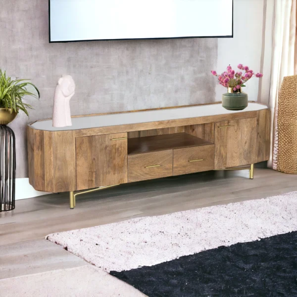 Bruges TV Console with Terrazzo - Image 3