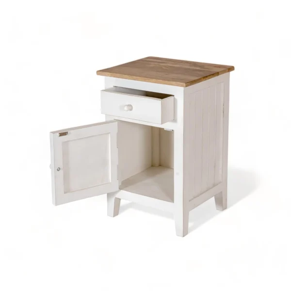 Madrid Bed Side Table in White - Image 5
