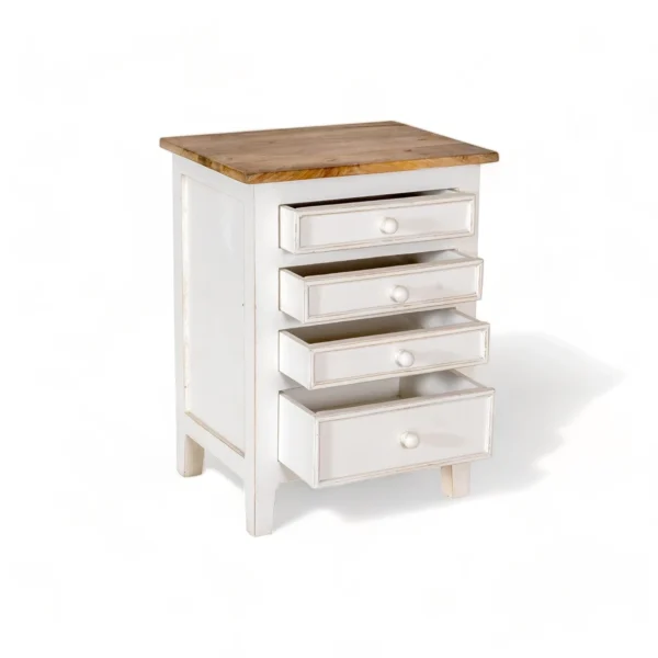 Madrid Bed Side Table in White - Image 5