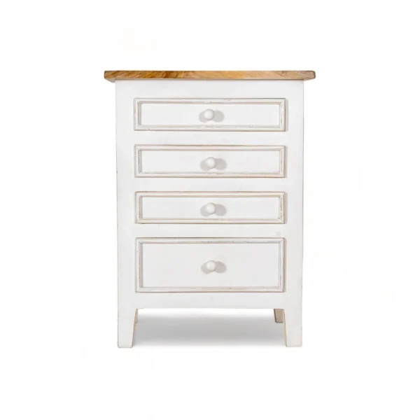 Madrid Bed Side Table in White - Image 4