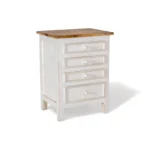 Madrid Bed Side Table in White