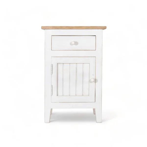 Madrid Bed Side Table in White - Image 3