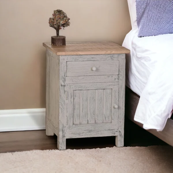 Madrid Bed Side Table in Grey - Image 2